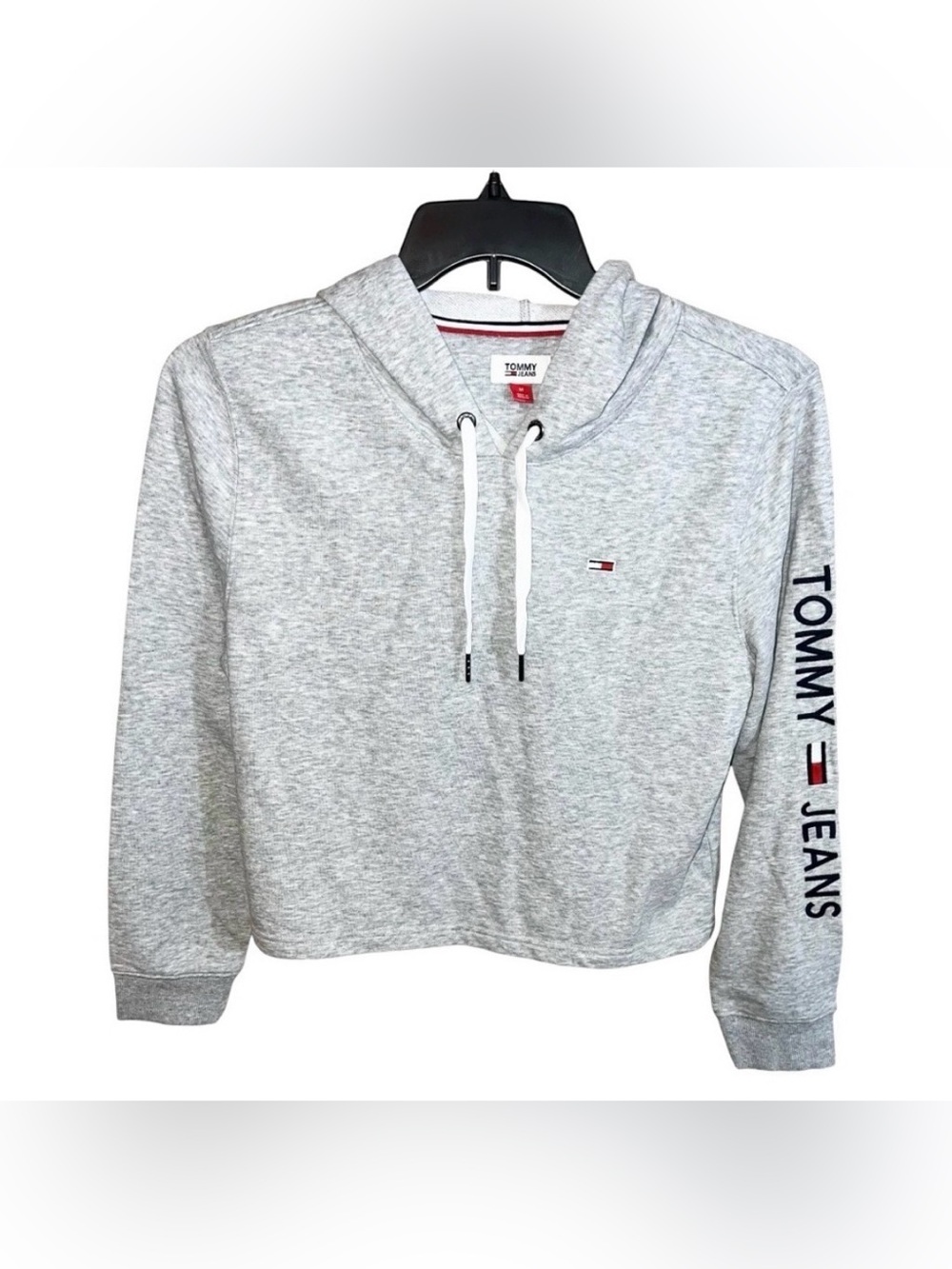 Tommy Jeans Sweatshirt Women’s Size M Gray Hoody Long Sleeve